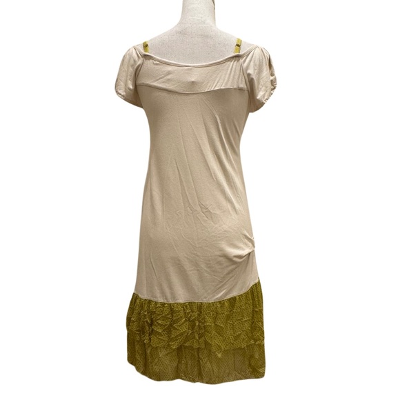 NWT Bai Amour short sleeve dress. White Green Floral Lined Multi layer. Small - Picture 6 of 12